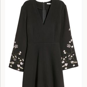 New Embroidered Sleeve Mini Dress